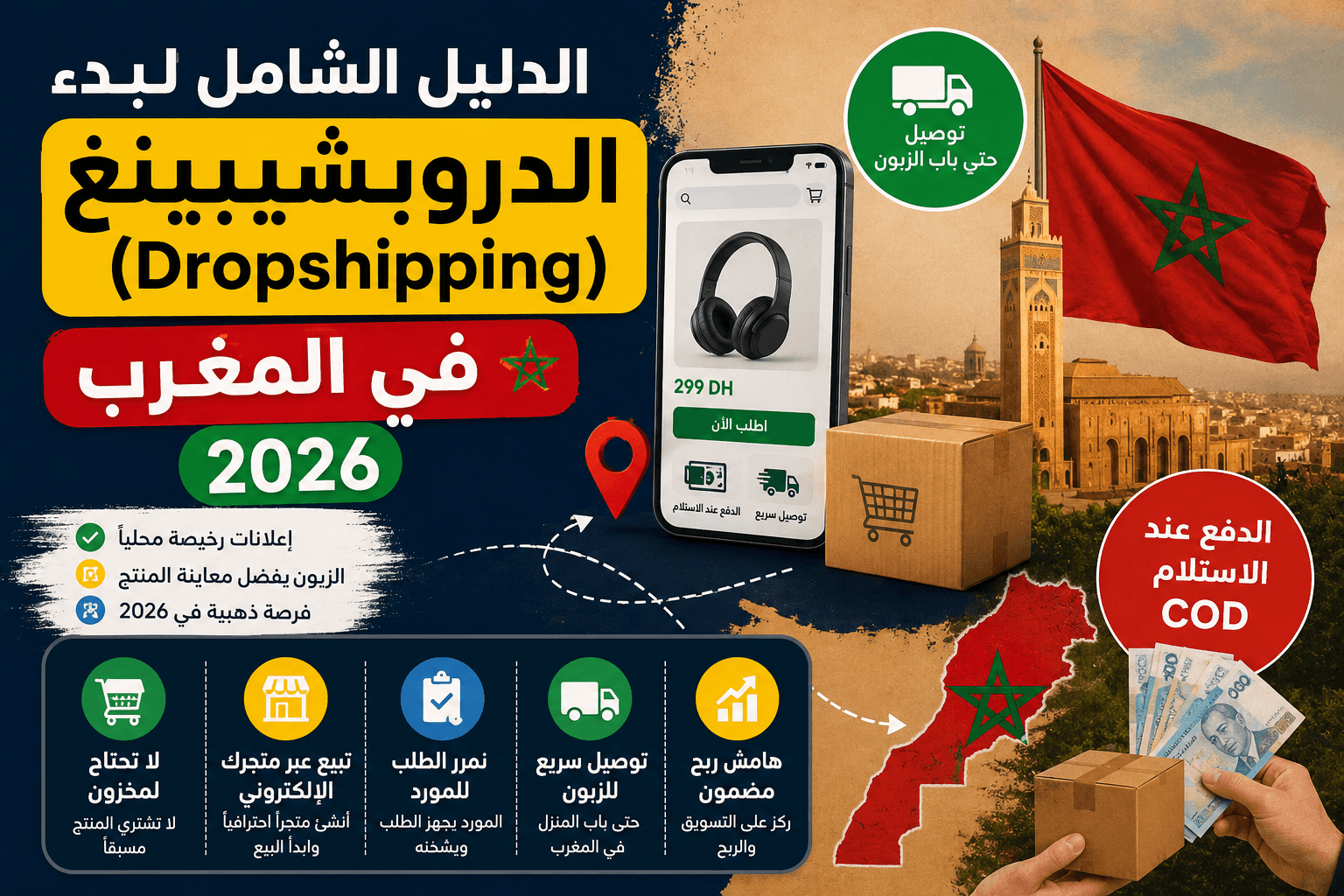 الدليل الشامل لبدء الدروبشيبينغ (Dropshipping) في المغرب 2026