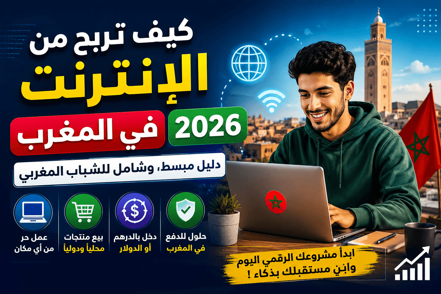 كيف تربح من الإنترنت في المغرب 2026: دليل مبسط وشامل للشباب المغربي