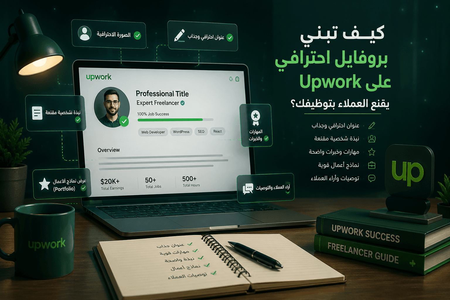 كيف تبني بروفايل احترافي على Upwork يقنع العملاء بتوظيفك؟